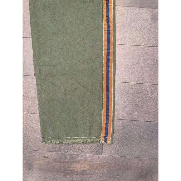 NILI LOTAN Jenna Pant with Tape Khaki Pants Military Army Olive Green, Size 00 - Picture 6 of 8